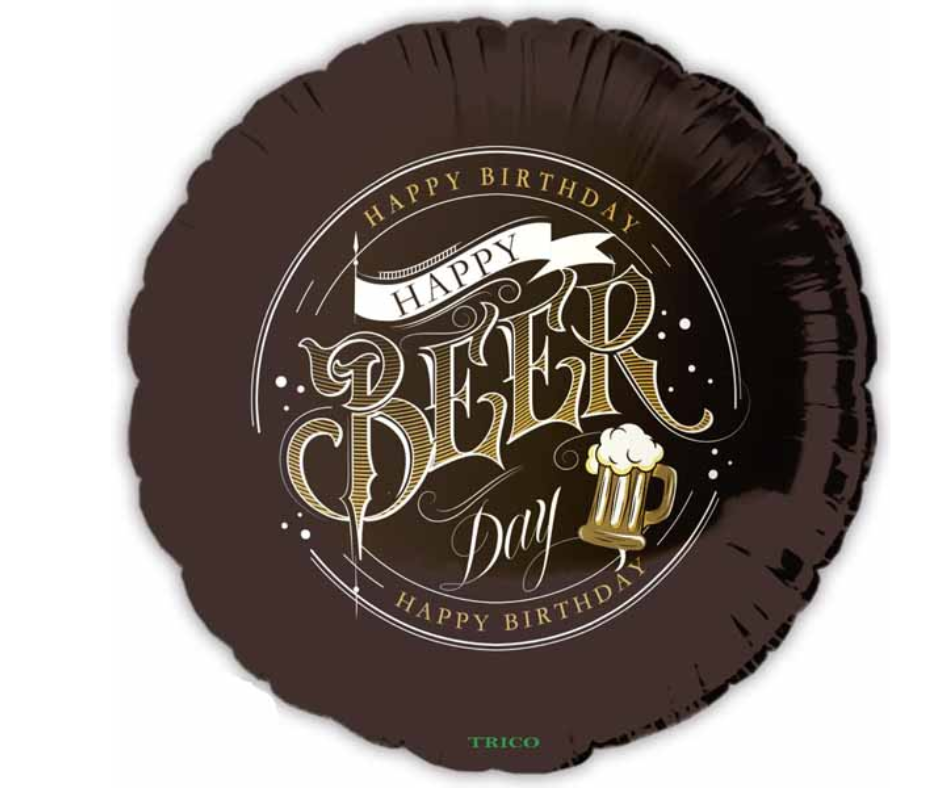 Happy Birthday Beer Day Foil Balloon 18"