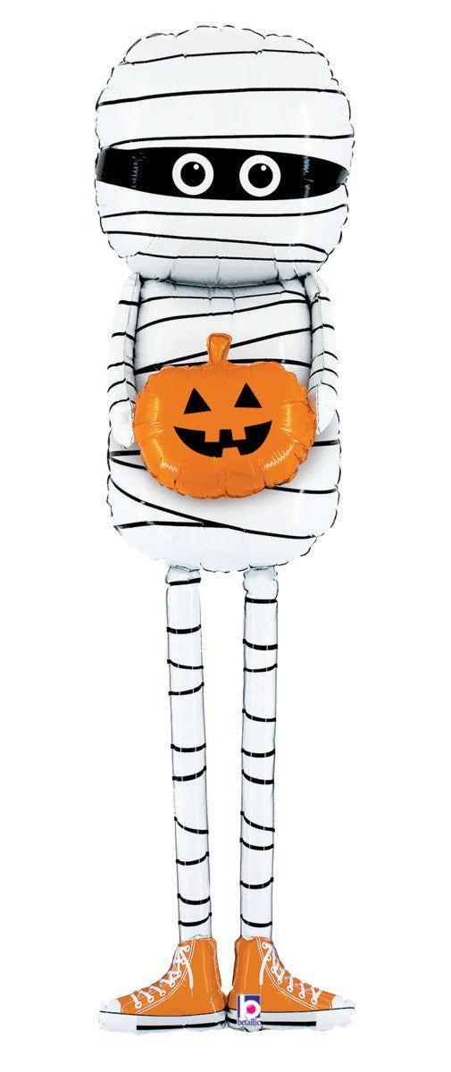Giant Halloween Balloon Mummy Holding A Pumpkin