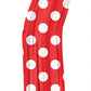Red & Silver Polka Dots Kurly Zig Zag Balloon