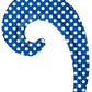 Royal Blue & Silver Polka Dots Kurly Wave Balloon