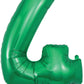 34" Green Number 4 Supershape Foil Mylar Balloon