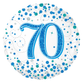 70th Sparkling Fizz Birthday Foil Balloon 18"