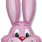 Supershape 35" Giant Pink Rabbit Head Easter Bunny Foil Balloon Party Decor