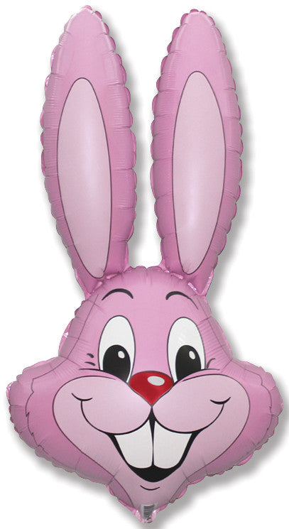 Supershape 35" Giant Pink Rabbit Head Easter Bunny Foil Balloon Party Decor