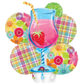 Tropical Cocktail Balloon Bouquet 5 Pieces