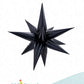 26" 3D Starburst Foil Air Balloon Black