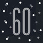 60 Black Party Luncheon Napkins 16 Pack