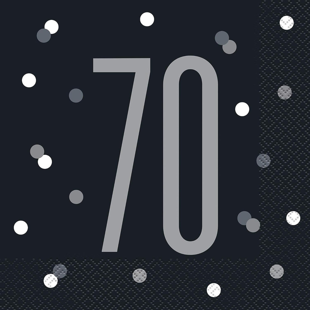 70 Black Party Luncheon Napkins 16 Pack