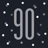 90 Black Party Luncheon Napkins 16 Pack