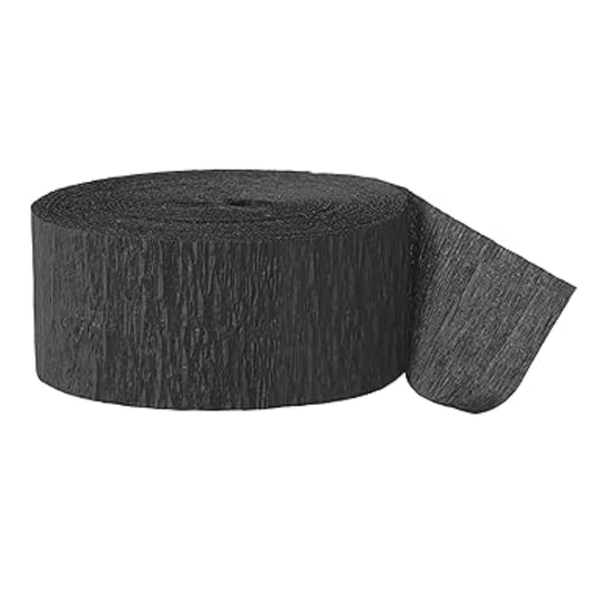 Black Crepe 81' Party Streamer Decoration