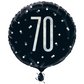 Black Number 70 Foil Birthday Glitz Balloon
