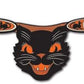 Vintage Halloween Jointed Cat Streamer 4ft