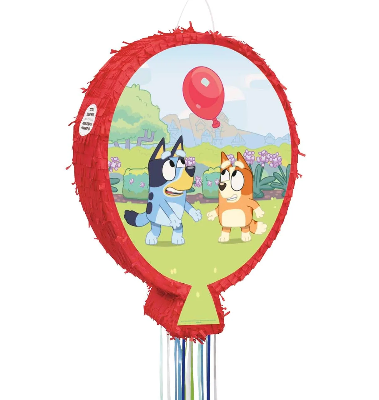 Bluey Pinata with Red Trim