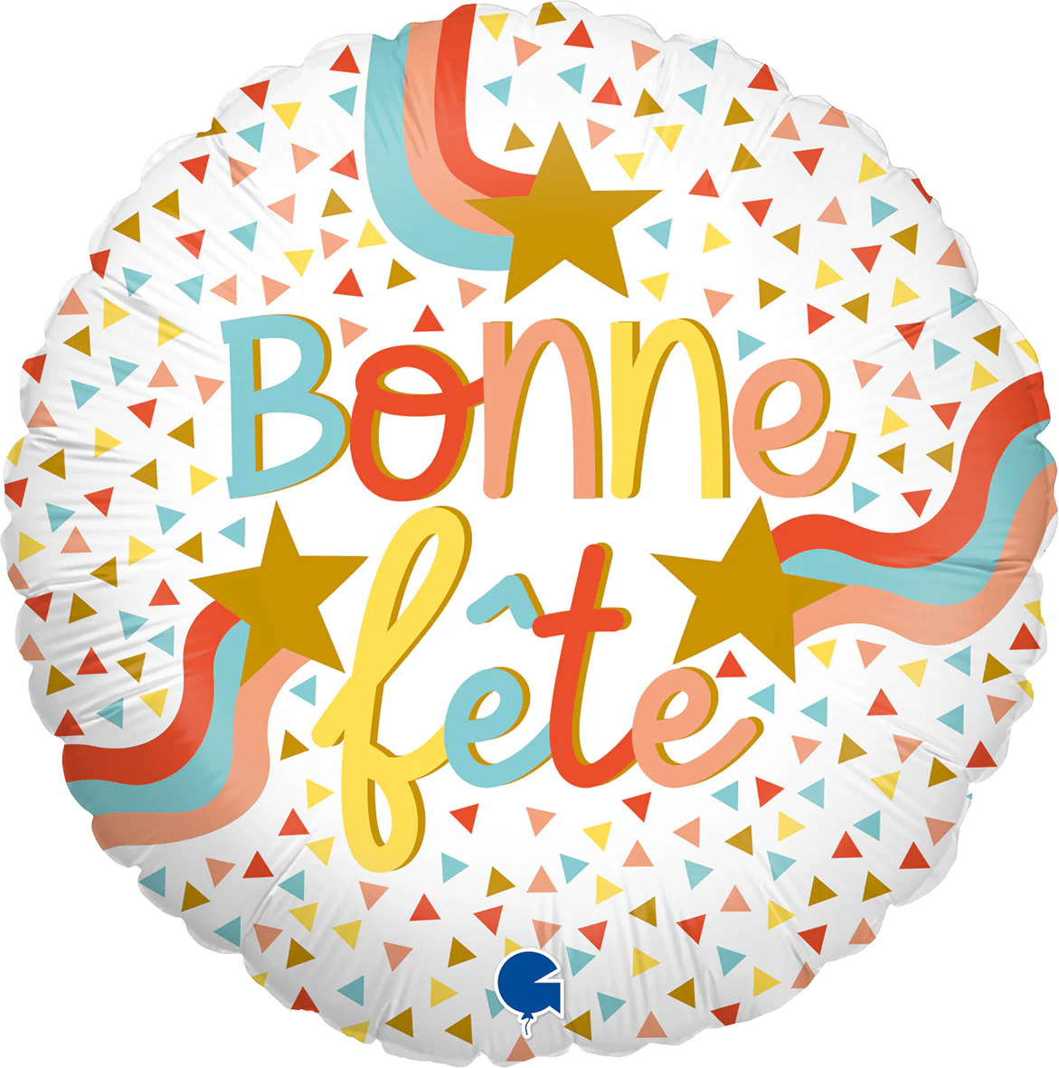 18" Bonne Fête (French) Foil Balloon