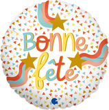 18" Bonne Fête (French) Foil Balloon