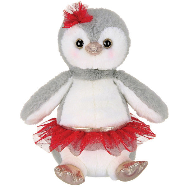 The Bearington Collection Snowbelle Christmas Ballerina Penguin Stuffed Plush