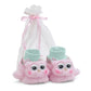 The Bearington Collection Lil' Hoots Pink Owl Booties Size 6-12 Months Baby