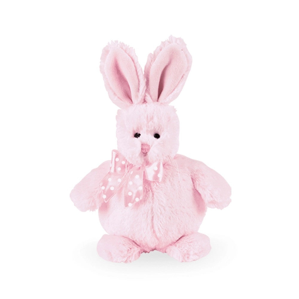 The Bearington Collection Cottonball Bunny Sprout Pink Plush Stuffed Animal