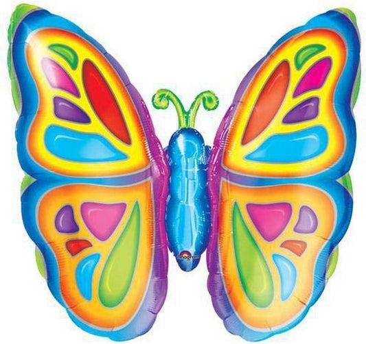 Bright Butterfly Supershape Foil Balloon