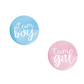 Team Boy or Team Girl Gender Reveal Buttons 10/CT