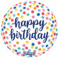 Happy Birthday Colorful Confetti 18" Round Foil Balloon