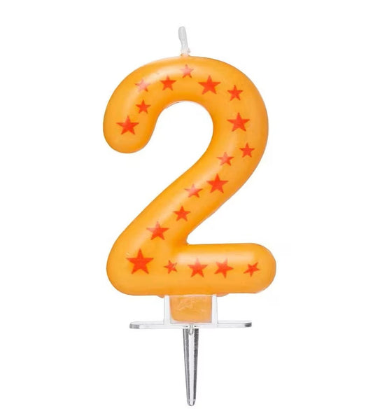 Star Candle Number Two Numeral #2