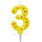 Star Candle Number Three Numeral #3
