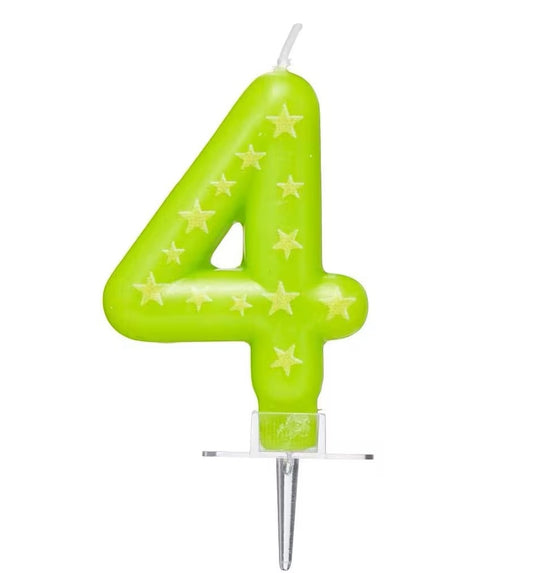 Star Candle Number Four Numeral #4