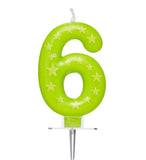 Star Candle Number Six Numeral #6