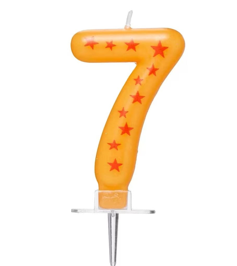 Star Candle Number Seven Numeral #7