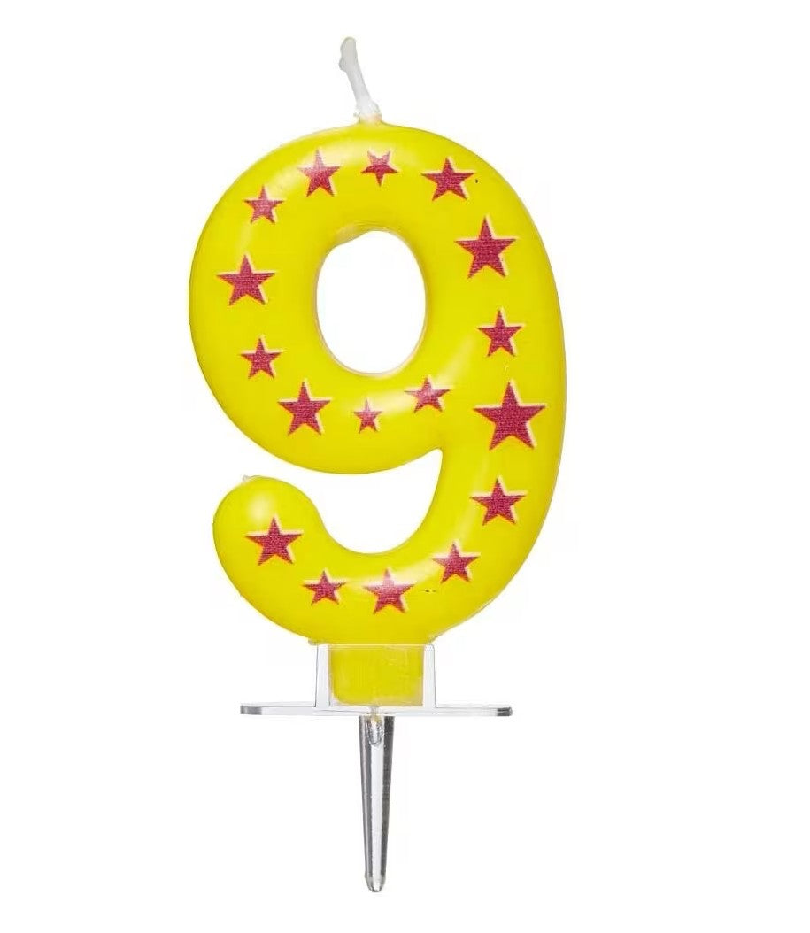 Star Candle Number Nine Numeral #9