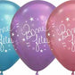 Bonne Fete Script Chrome Printed Latex Balloon Assorted 1/CT