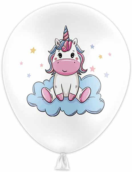 Unicorn 12" Latex Balloons Helium Quality 6pk