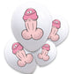 White Pecker Balloons 6 Pack Bachelorette Party Favors Naughty Funny Decorations