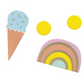 Pastel Ice Cream Large Table Scatter and Confetti 36pcs