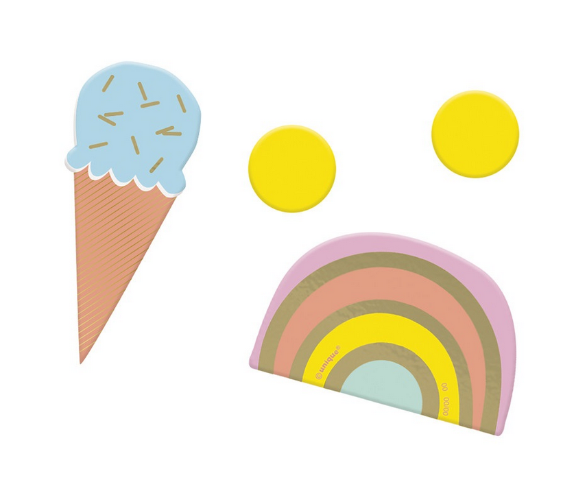 Pastel Ice Cream Large Table Scatter and Confetti 36pcs