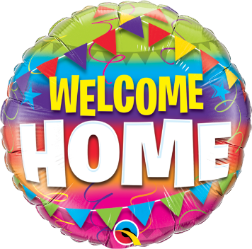 Welcome Home Pennants 18" Foil Balloon