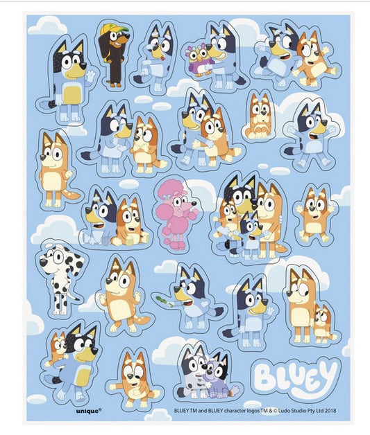 Bluey Sticker Sheet Favors 4/CT