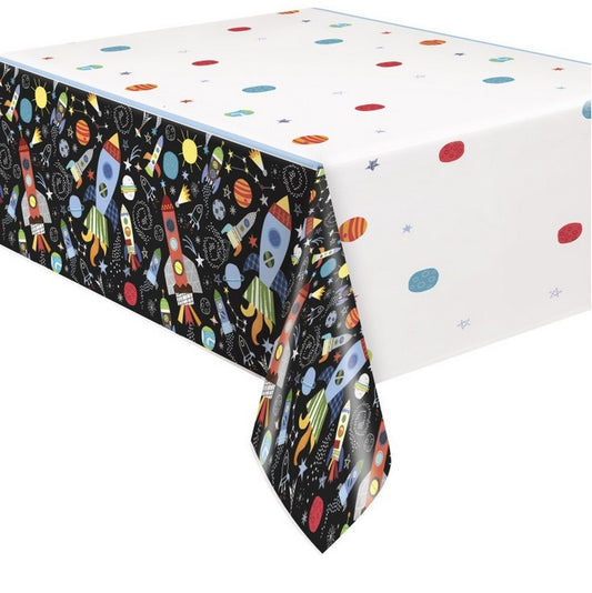 Outer Space Rectangular Plastic Table Cover 54" x 84"