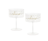 Cheers 2 Pack Plastic Champagne Coupe Glasses