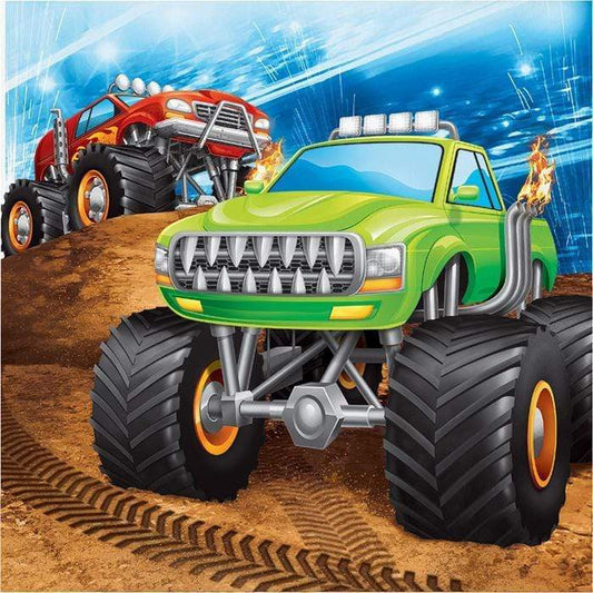 monster truck rally large napkins
