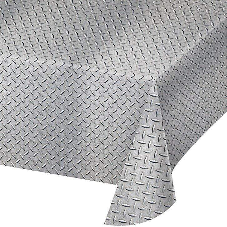 Diamond Plate Patterned Plastic Tablecover