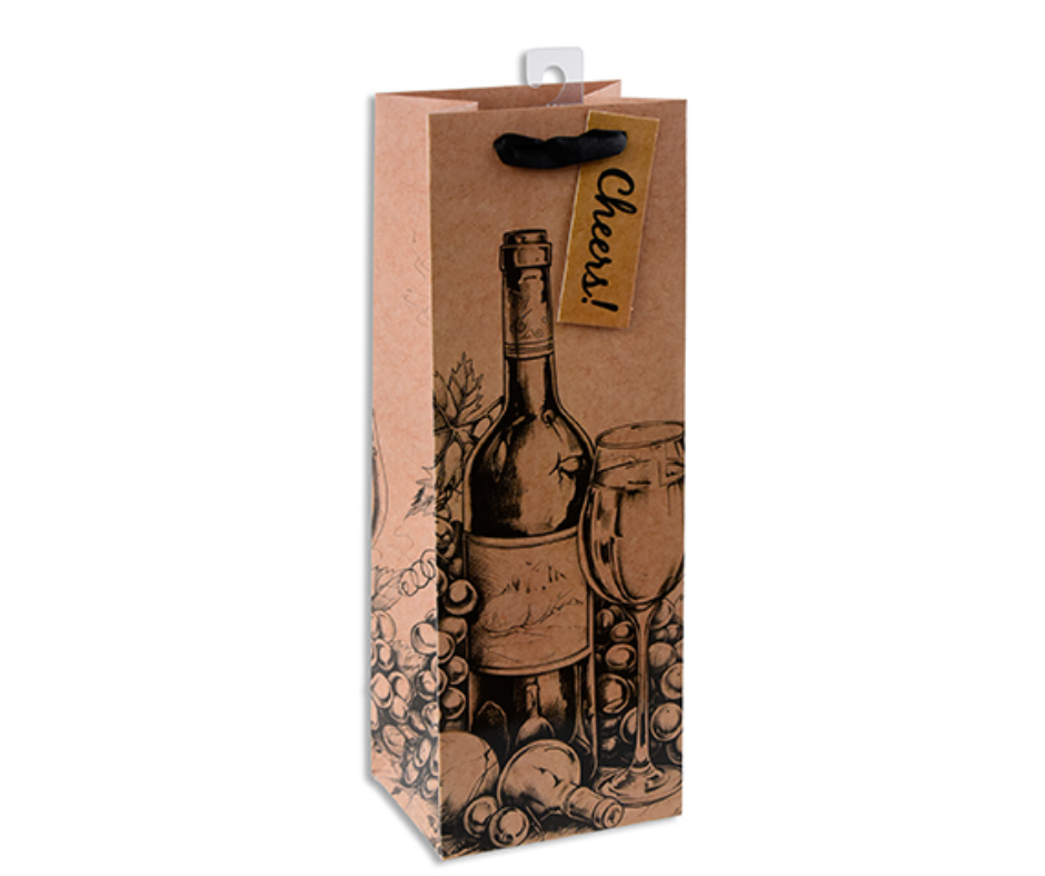 Craft Motifs Wine Gift Bag Assorted Designs
