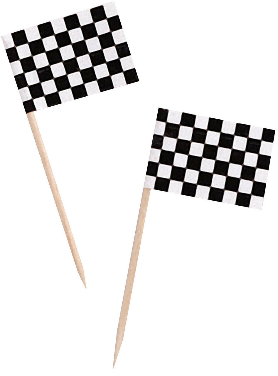 checkered flag food picks