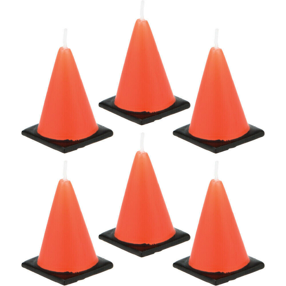 Orange Construction Cones Candles