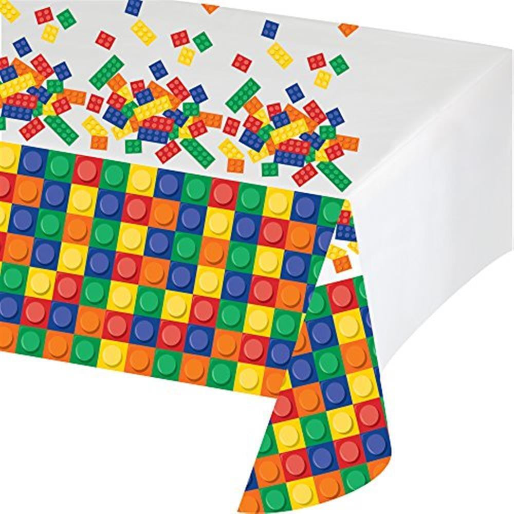 Block Party Building Bricks Party Supplies Plastic Table Cover