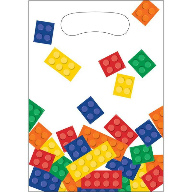 Block Party Building Bricks Kids Party Loot Bags 8/ct
