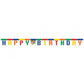 Block Party Building Bricks 'Happy Birthday' Jointed Banner 1/ct