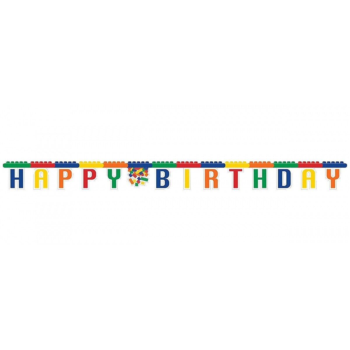 Block Party Building Bricks 'Happy Birthday' Jointed Banner 1/ct