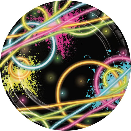 Glow Party Dessert Paper Plates